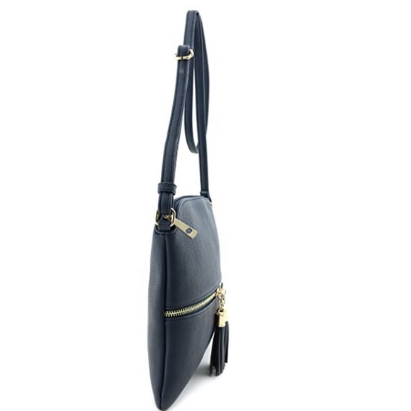 Lightweight Medium Crossbody Bag with Tassel - Picture 3 of 6